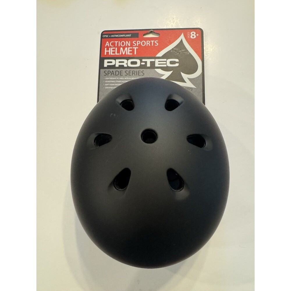 Pro-Tec Spade Series Lightweight Multi-Sport Helmet Black Certified Ages 8+